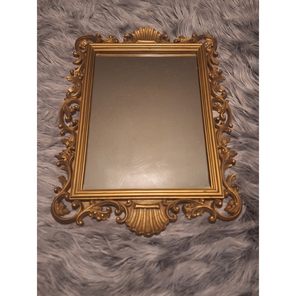 Vintage Ornate Gold Victorian Gothic Mirror